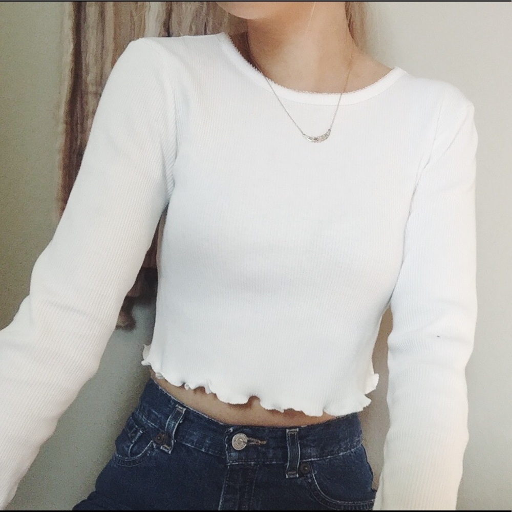 White GAP crop top